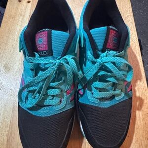 Saucony Teal and Black Lace-Up Sneakers